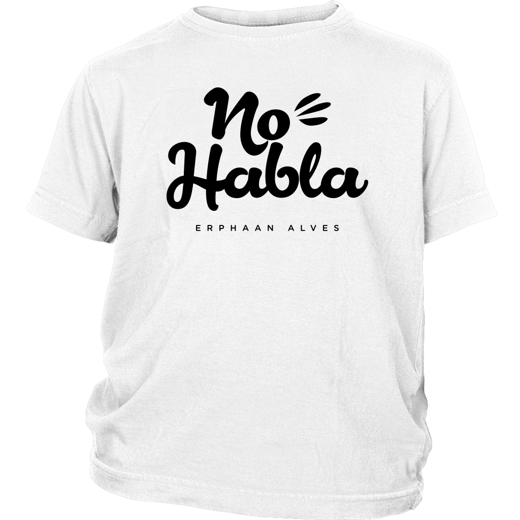 No Habla Youth Shirt BLK print