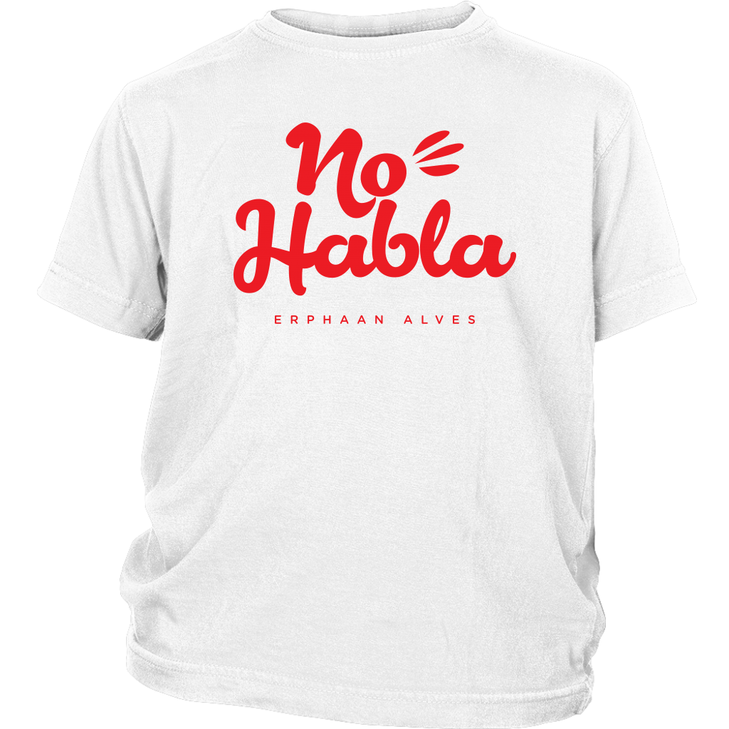 No Habla Youth Shirt Red print