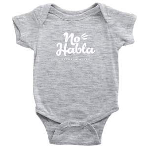 No Habla Baby Bodysuit SS WHITE print