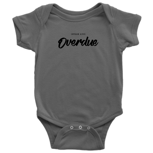 Overdue Baby Bodysuit SS BLACK print