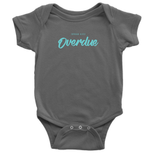 Load image into Gallery viewer, Overdue Baby Bodysuit SS TURQ print
