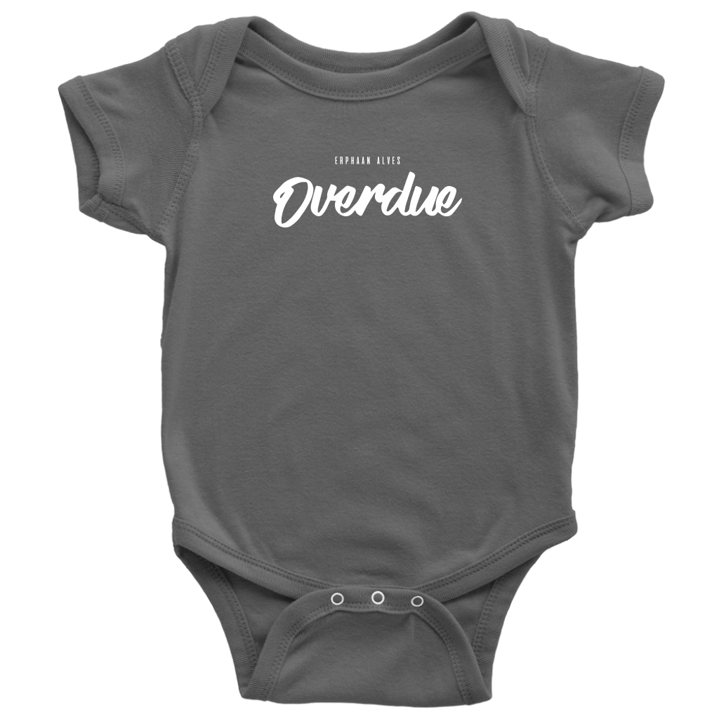 Overdue Baby Bodysuit SS WHITE print