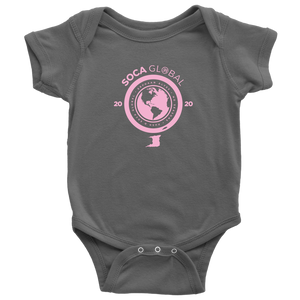 Soca Global Baby Bodysuit PINK print