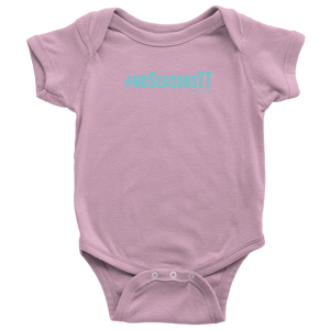 No Habla Baby Bodysuit SS TURQ print