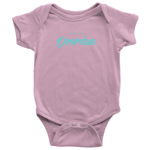 Overdue Baby Bodysuit SS TURQ print