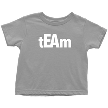 Load image into Gallery viewer, tEAm Toddler T-Shirt  White Print
