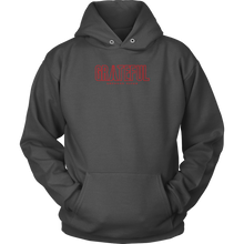 Load image into Gallery viewer, Grateful Unisex Hoodie RED Print
