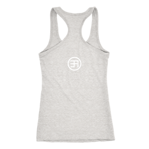 Showroom Standard Def Racerback Tank WHITE print