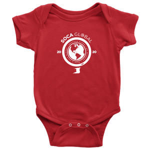 Soca Global Baby Bodysuit  WHITE  print