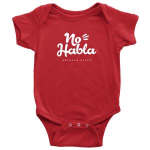 No Habla Baby Bodysuit SS WHITE print