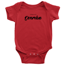 Load image into Gallery viewer, Overdue Baby Bodysuit SS BLACK print
