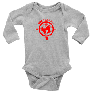 Soca Global Baby Bodysuit Long Sleeve RED print