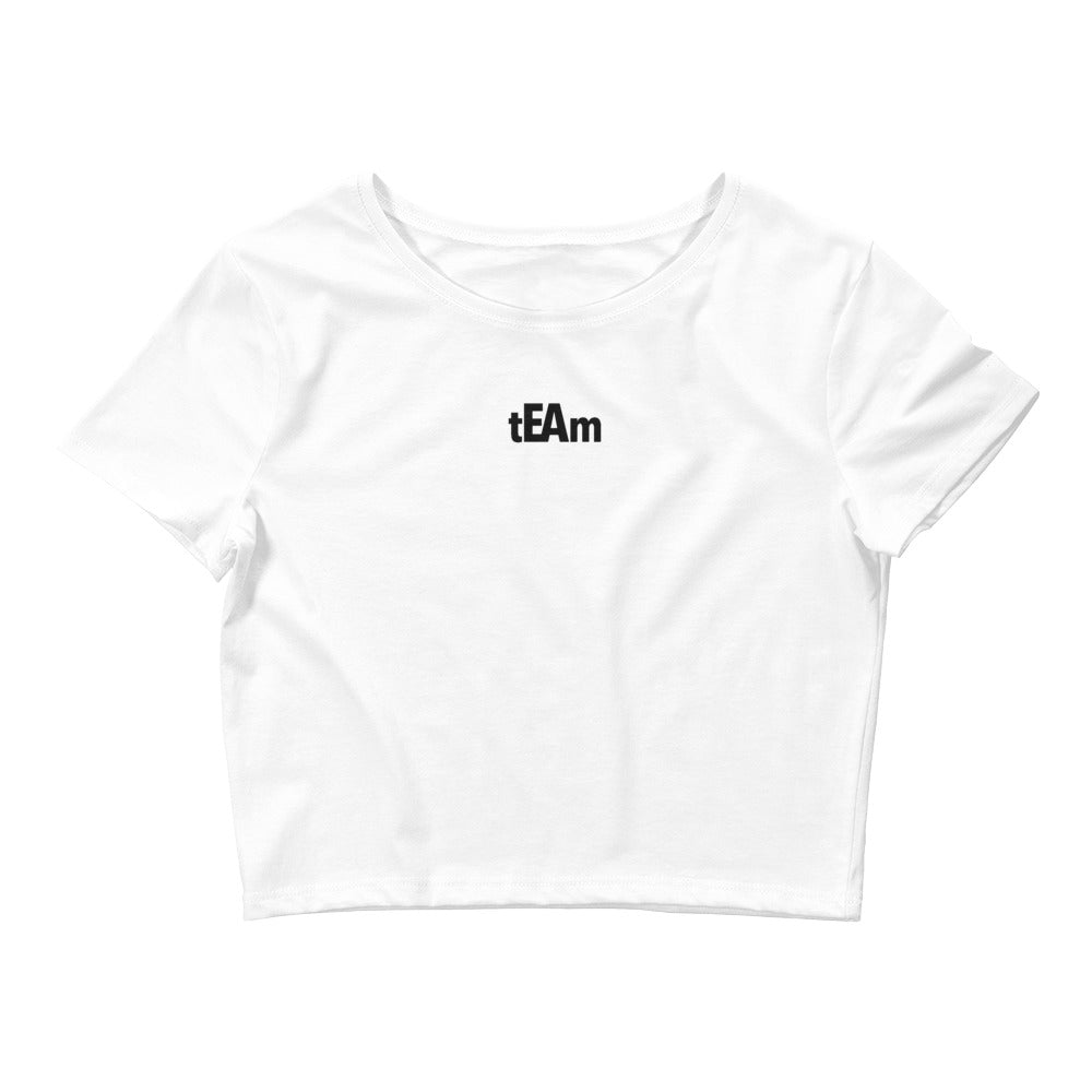 tEAm Women’s Crop Tee BLK Print