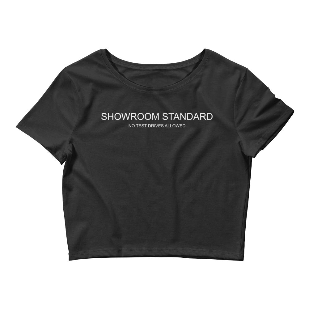 Showroom Standard NTD Women’s Crop Tee WHT Print