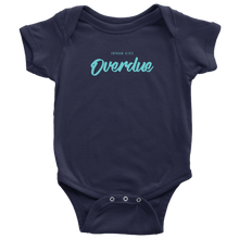 Load image into Gallery viewer, Overdue Baby Bodysuit SS TURQ print
