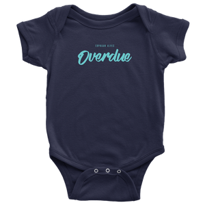 Overdue Baby Bodysuit SS TURQ print