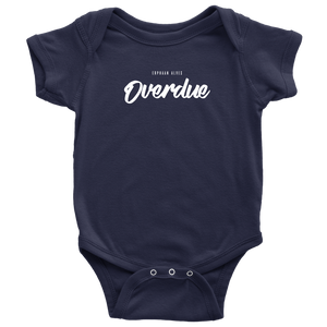 Overdue Baby Bodysuit SS WHITE print