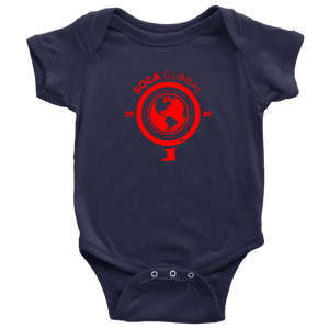 Soca Global Baby Bodysuit RED print