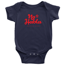 Load image into Gallery viewer, No Habla Baby Bodysuit SS RED print
