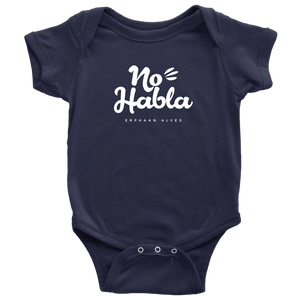 No Habla Baby Bodysuit SS WHITE print