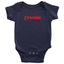 Load image into Gallery viewer, Overdue Baby Bodysuit SS RED print
