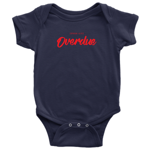 Overdue Baby Bodysuit SS RED print