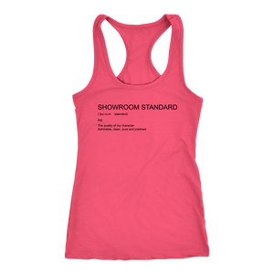 Showroom Standard  Def Racerback Tank BLK print