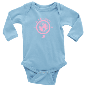 Soca Global Baby Bodysuit Long Sleeve PINK print