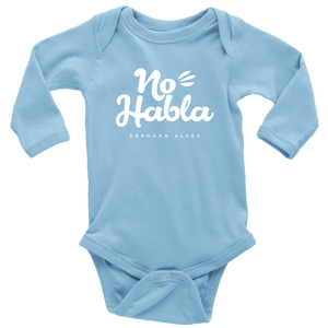 No Habla Baby Bodysuit WHITE print