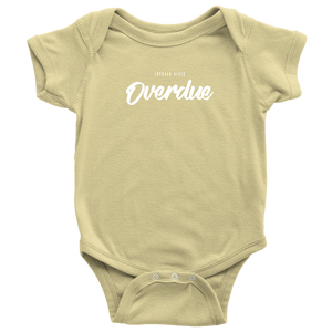 Overdue Baby Bodysuit SS WHITE print