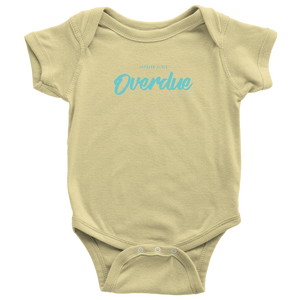 Overdue Baby Bodysuit SS TURQ print