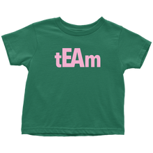 Load image into Gallery viewer, tEAm Toddler T-Shirt  BLACK Print
