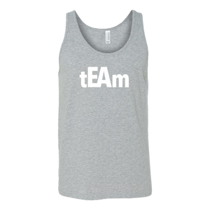 tEAm Unisex Tank WHITE print