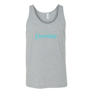 Overdue Unisex Tank TURQ print