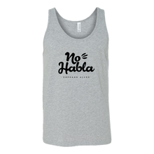 Load image into Gallery viewer, No Habla Unisex Tank BLACK print
