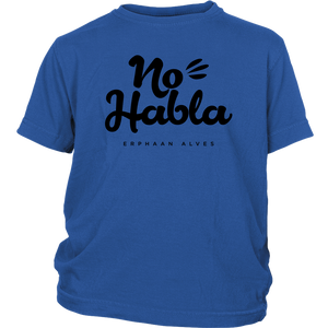 No Habla Youth Shirt BLK print