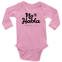 Load image into Gallery viewer, No Habla Baby Bodysuit BLACK print
