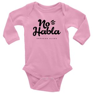 No Habla Baby Bodysuit BLACK print