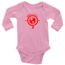 Load image into Gallery viewer, Soca Global Baby Bodysuit Long Sleeve RED print
