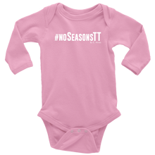 Load image into Gallery viewer, No Seasons Baby Bodysuit WHITE print
