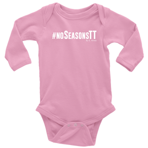No Seasons Baby Bodysuit WHITE print