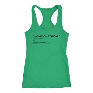 Showroom Standard  Def Racerback Tank BLK print