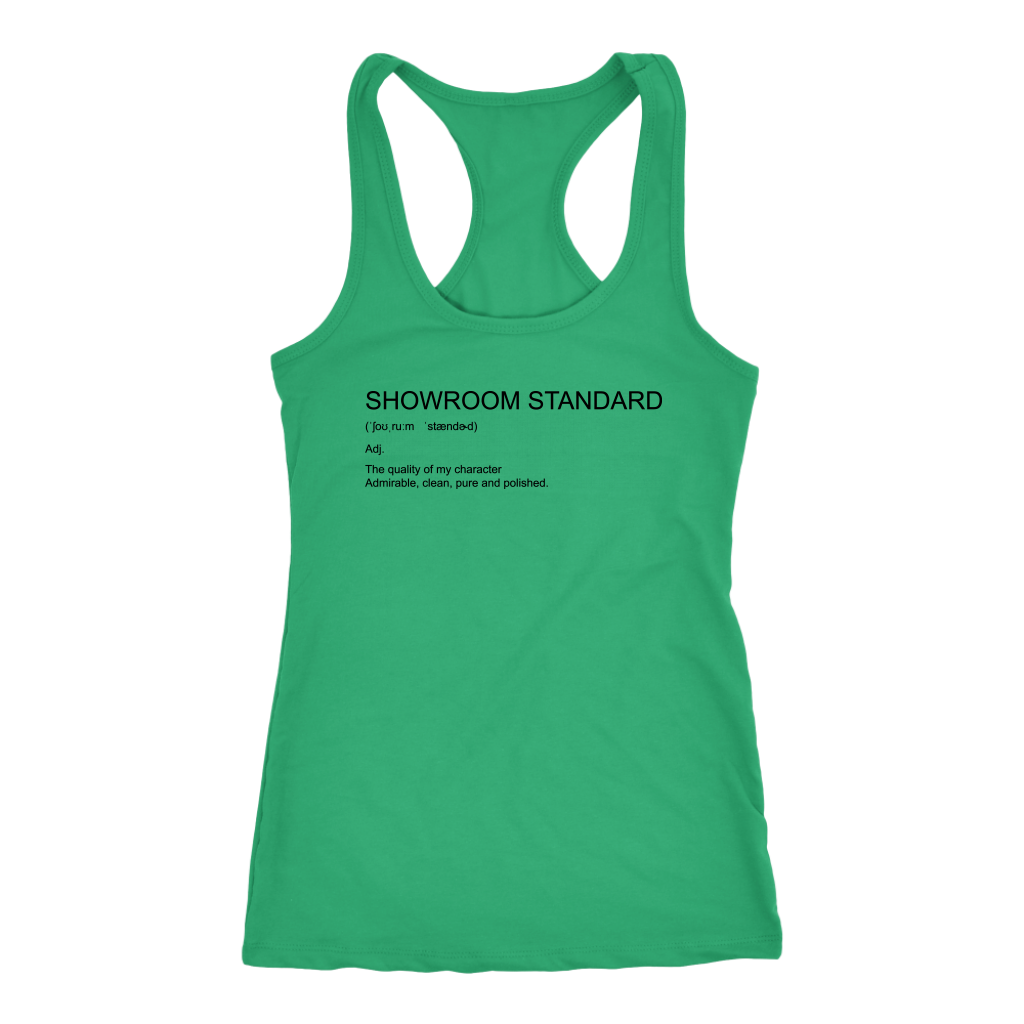 Showroom Standard  Def Racerback Tank BLK print