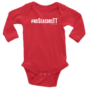 No Seasons Baby Bodysuit WHITE print