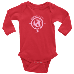 Soca Global Baby Bodysuit Long Sleeve PINK print
