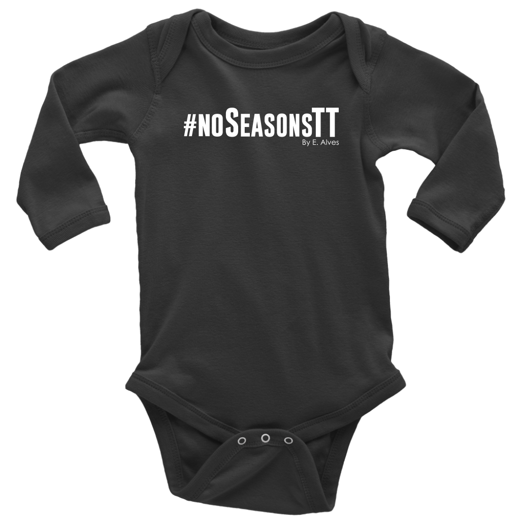 No Seasons Baby Bodysuit WHITE print