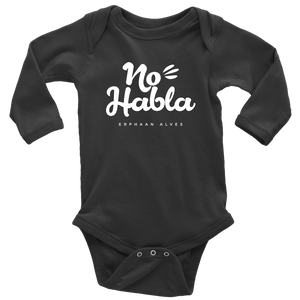 No Habla Baby Bodysuit WHITE print