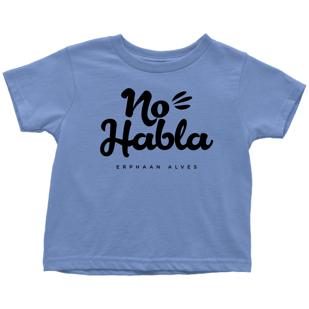 No Habla Toddler T-Shirt BLK print